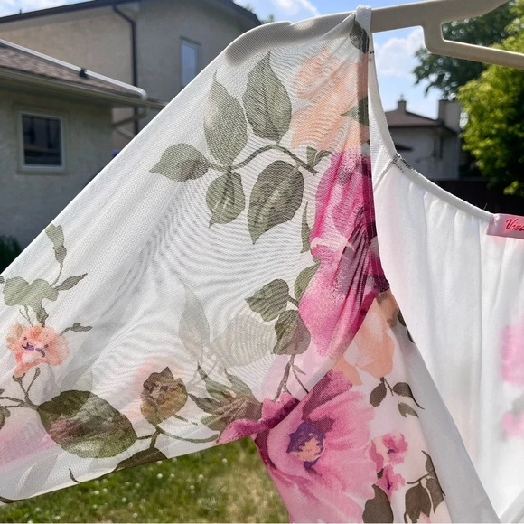 Mesh Faux  Wrap Top - Picture 2 of 3